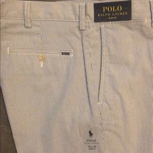 Polo slim fit pinstriped slacks